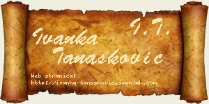 Ivanka Tanasković vizit kartica